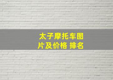 太子摩托车图片及价格 排名